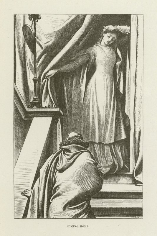 George Eliot tarafından Romola için illüstrasyon by after Frederic Leighton