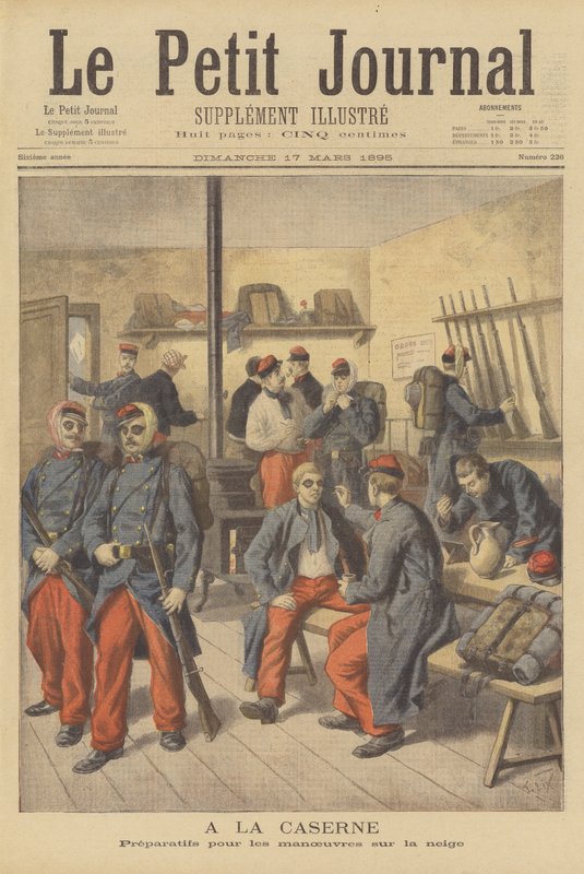 Fransız askerleri kışlalarında by after Frederic Theodore Lix