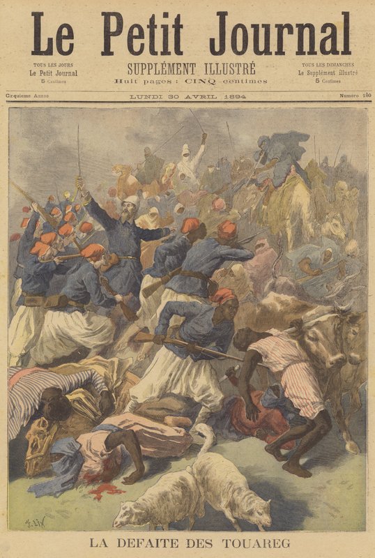 Tuareglerin yenilgisi by after Frederic Theodore Lix
