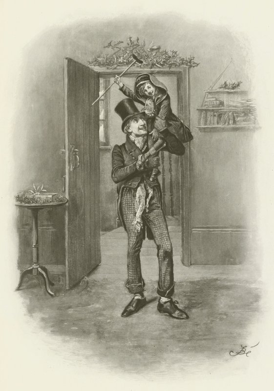 Bob Cratchit ve Minik Tim by after Frederick Barnard