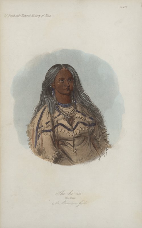 Sha-ko-ka, Nane, Bir Mandan Kızı (aquatint) by after George Catlin