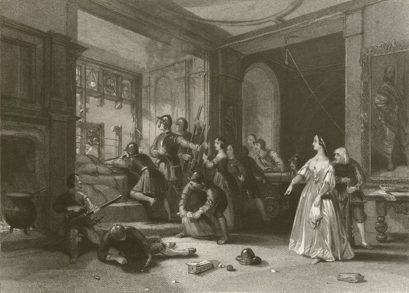 Wardour Kalesi Savunması by after George Cattermole
