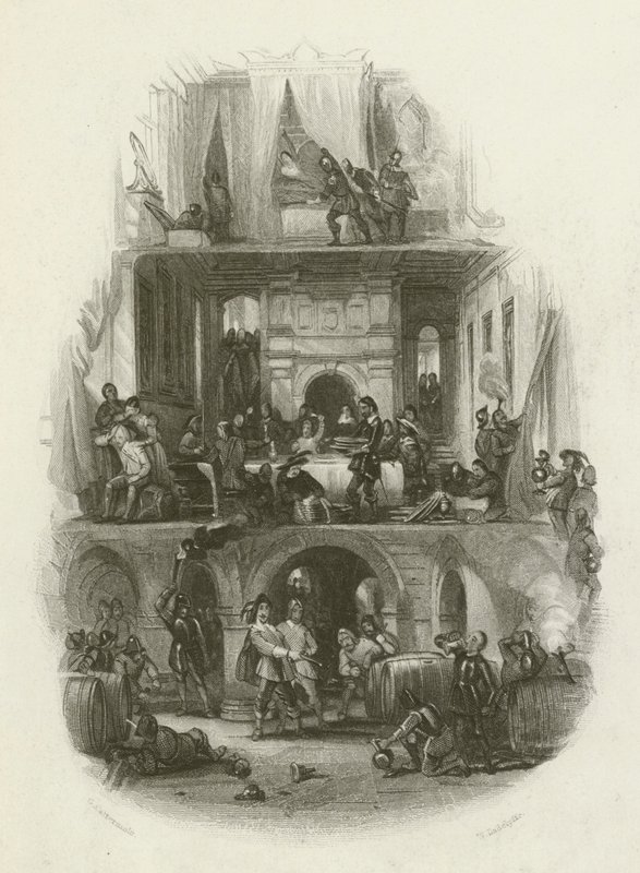 Birçok güzel konak yağmalandı ve yağmalandı by after George Cattermole