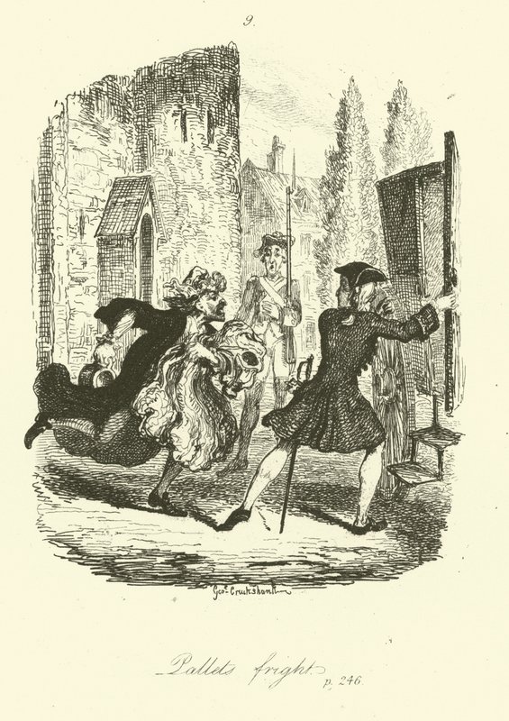 Tobias Smollett tarafından Peregrine Turşu için İllüstrasyon by after George Cruikshank