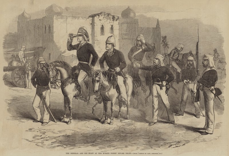 General ve kurmayları Delhi