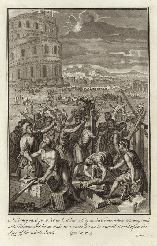 Babil Kulesi by after Gerard Hoet