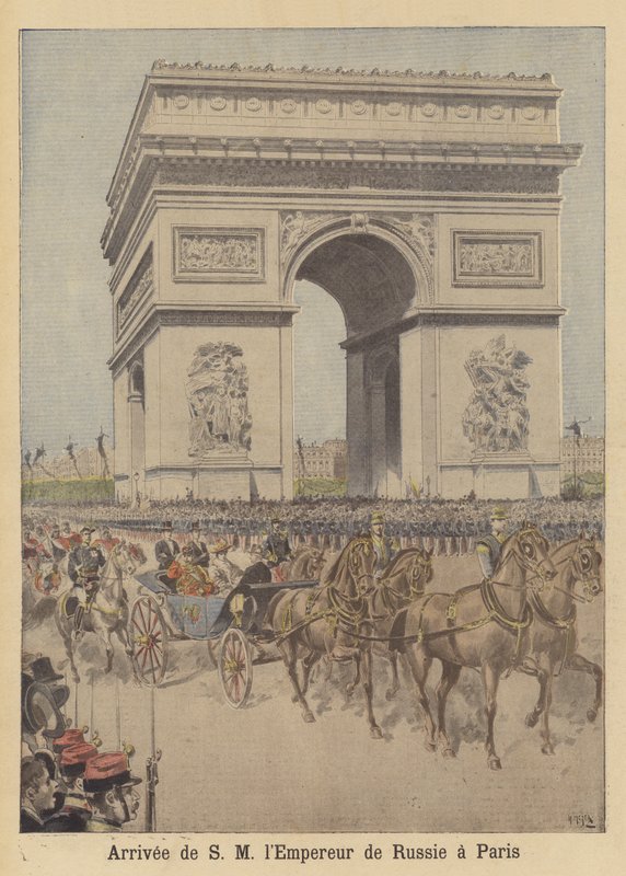 Rusya Çarı II. Nicholas'ın Paris'e gelişi by after Henri Meyer