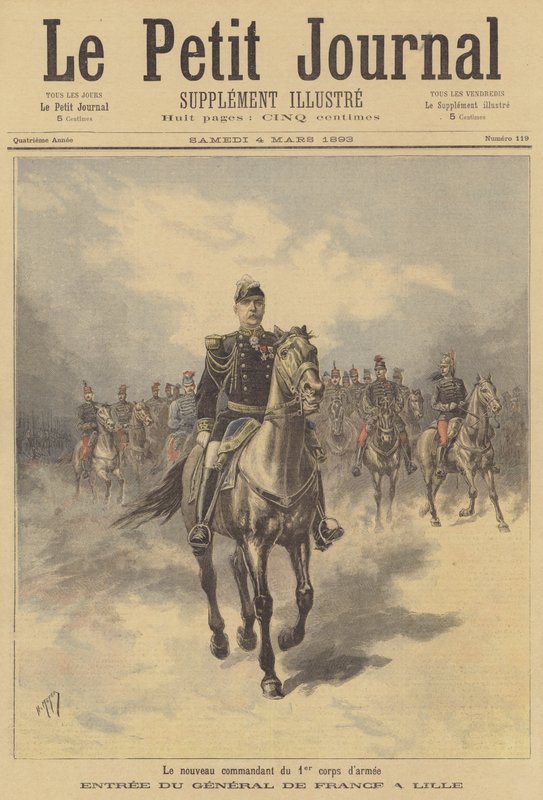 Fransız Ordusu 1. Kolordusunun yeni komutanı General de France, Lille