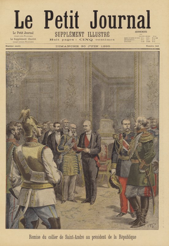 Fransa Cumhurbaşkanı Faure, Rus büyükelçisinden St Andrew Nişanı alıyor by after Henri Meyer