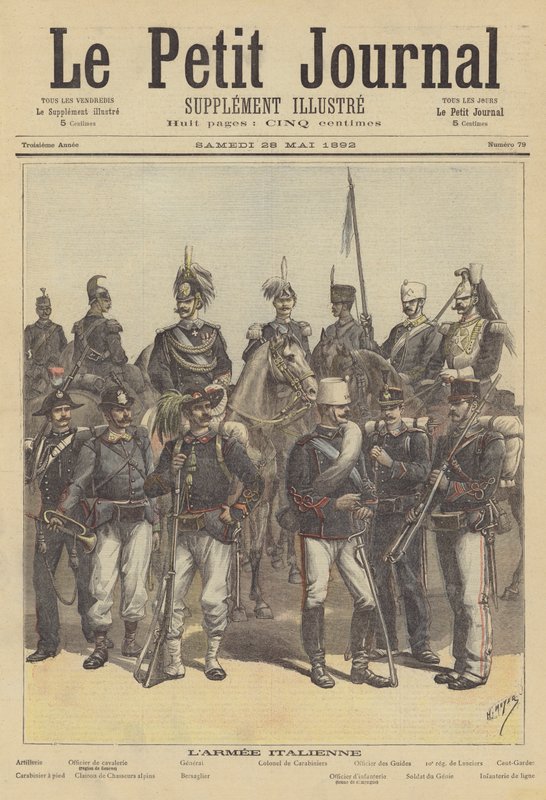 İtalyan ordusunun askerleri by after Henri Meyer