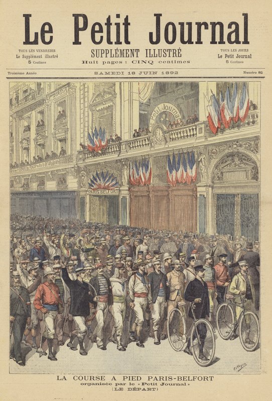 Paris-Belfort koşu yarışının başlangıcı by after Henri Meyer