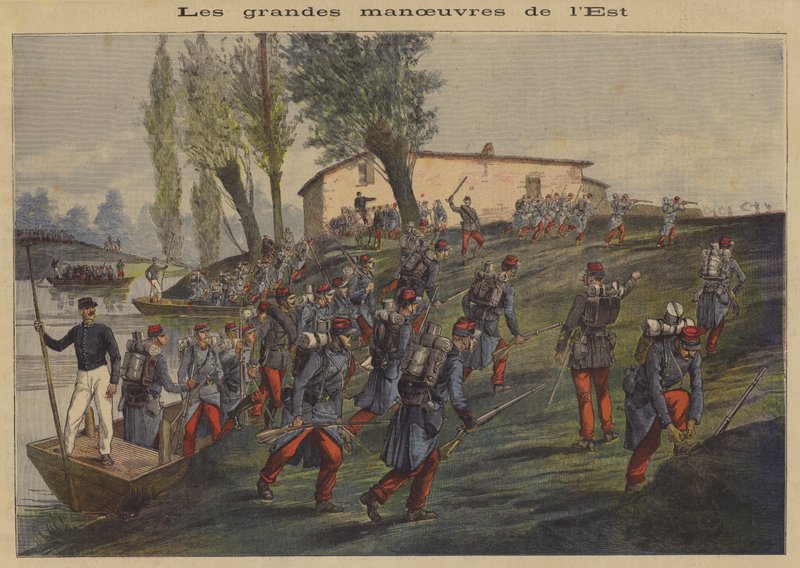 Fransız Ordusu ülkenin doğusunda manevra yapıyor by after Henri Meyer