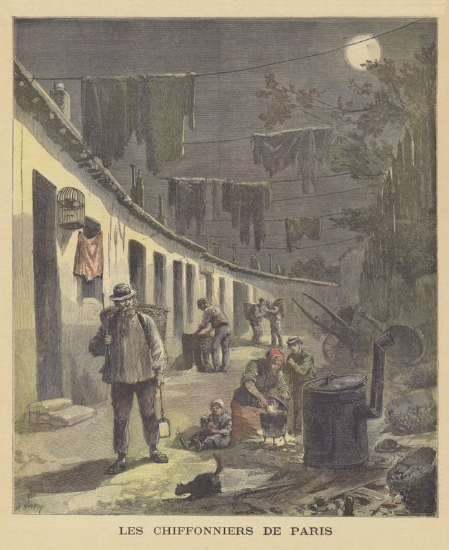 Paris'in paçavra toplayıcıları by after Henri Meyer