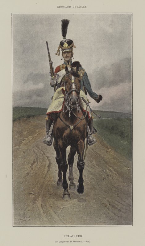 İzci, Hussars 9. Alayı, 1809 by after Jean Baptiste Edouard Detaille