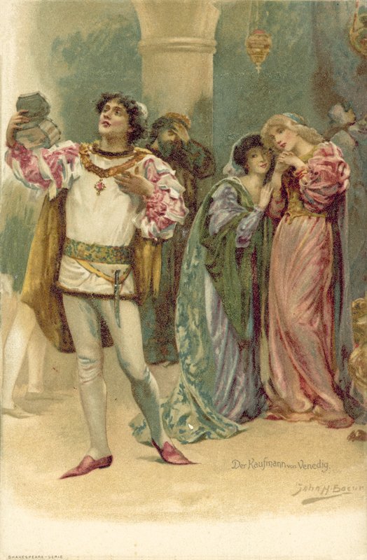 Venedik Taciri için İllüstrasyon by after John Henry Frederick Bacon