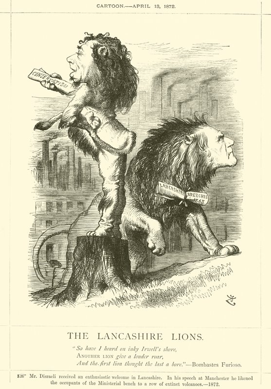 Lancashire Aslanları by after John Tenniel