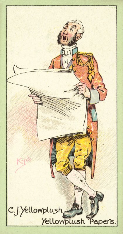 C J Yellowplush, Yellowplush Kağıtlar (chromolitho) by after Joseph Clayton Clarke