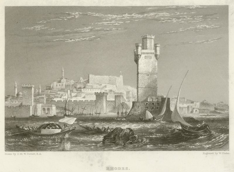 Rodos by after Joseph Mallord William Turner