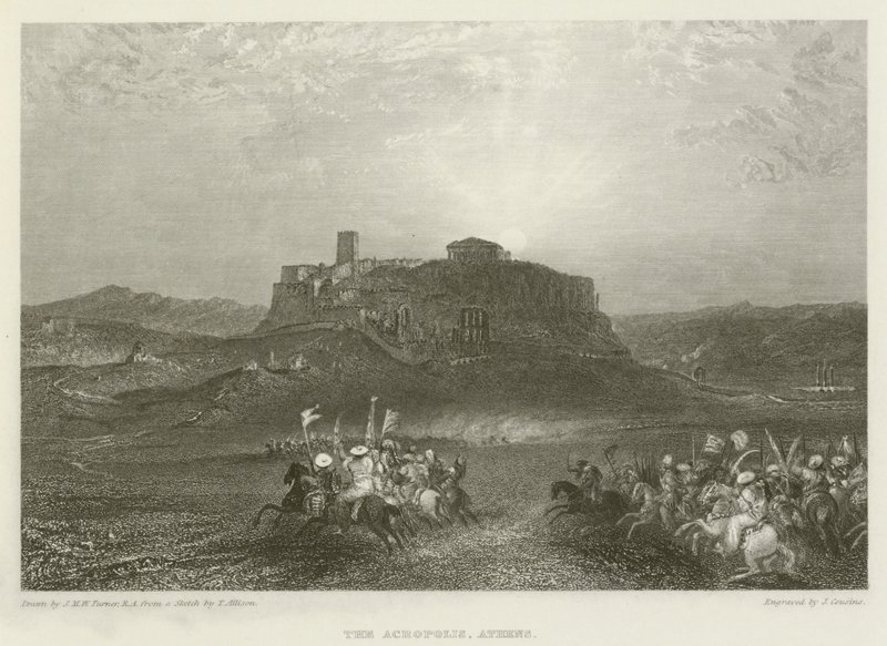 Akropolis, Atina by after Joseph Mallord William Turner