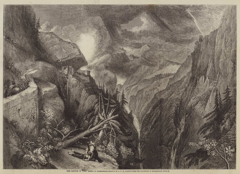 Fort Bard Savaşı by after Joseph Mallord William Turner