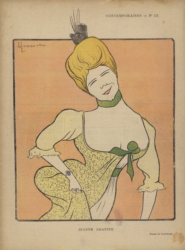 Jeanne Granier, Le Rire için İllüstrasyon by after Leonetto Cappiello