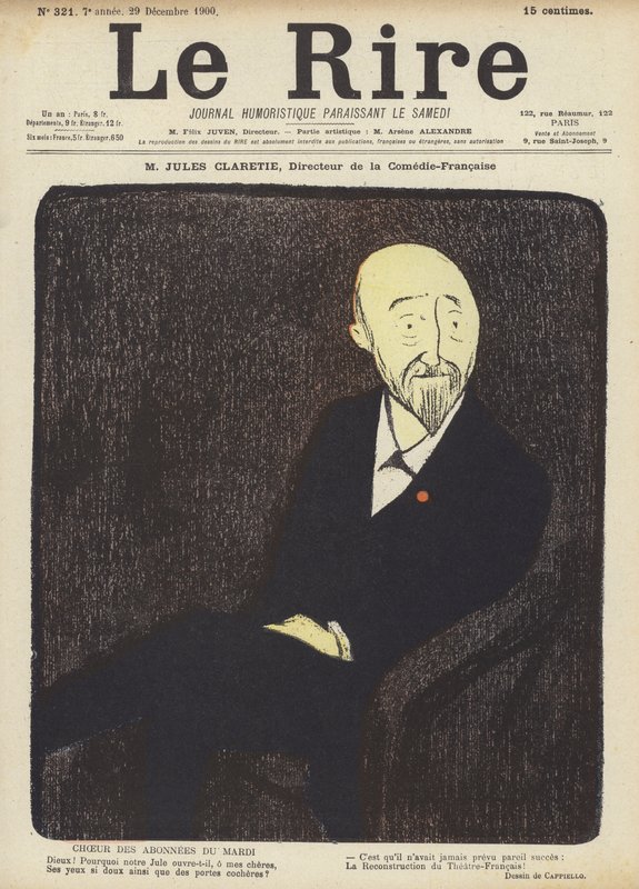 Jules Claretie, La Comedie-Francaise Direktörü, Le Rire İllüstrasyonu by after Leonetto Cappiello