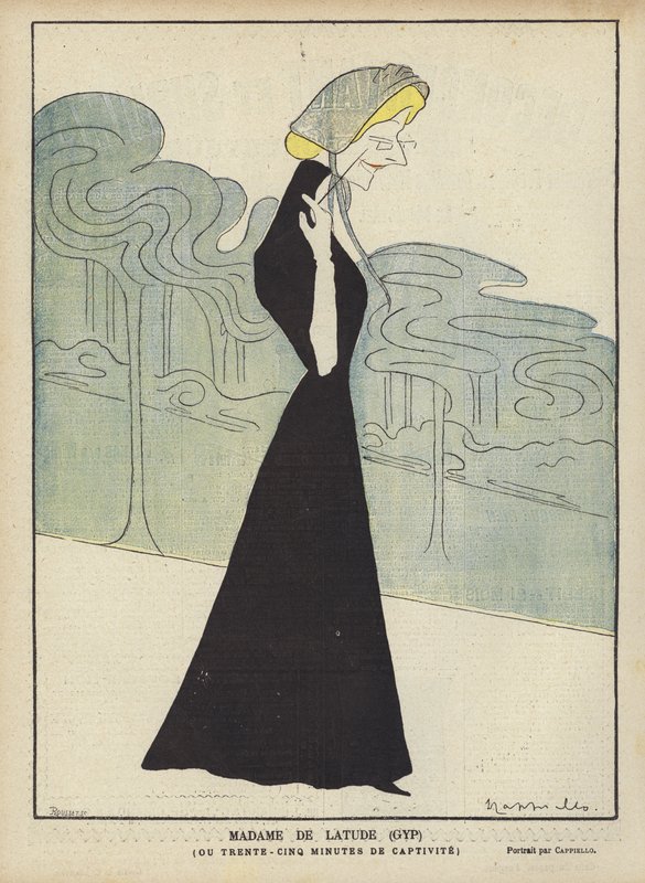 Madame De Latude (GYP), Le Rire için İllüstrasyon by after Leonetto Cappiello