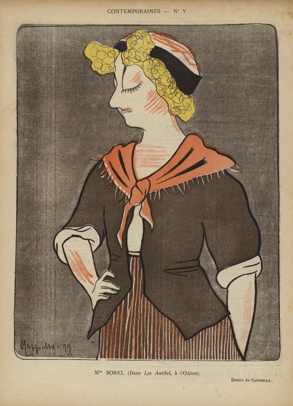 Bayan Sorel, Le Rire için İllüstrasyon by after Leonetto Cappiello