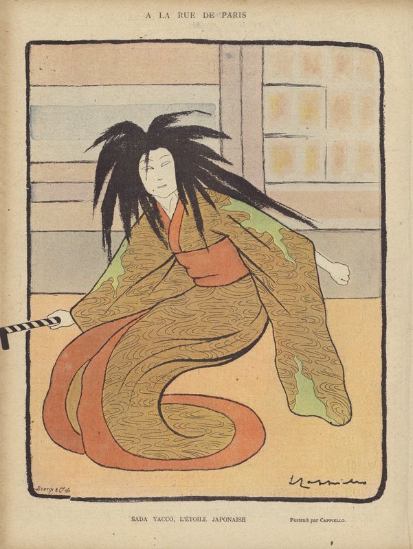 Sada Yacco, Le Rire için İllüstrasyon by after Leonetto Cappiello