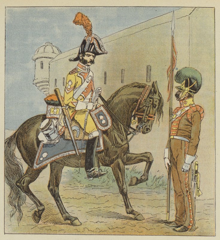İspanyol Ordusu, Dragon, 1er alayı, Lancier, 1er alayı, de la Manche by after Louis Charles Bombled