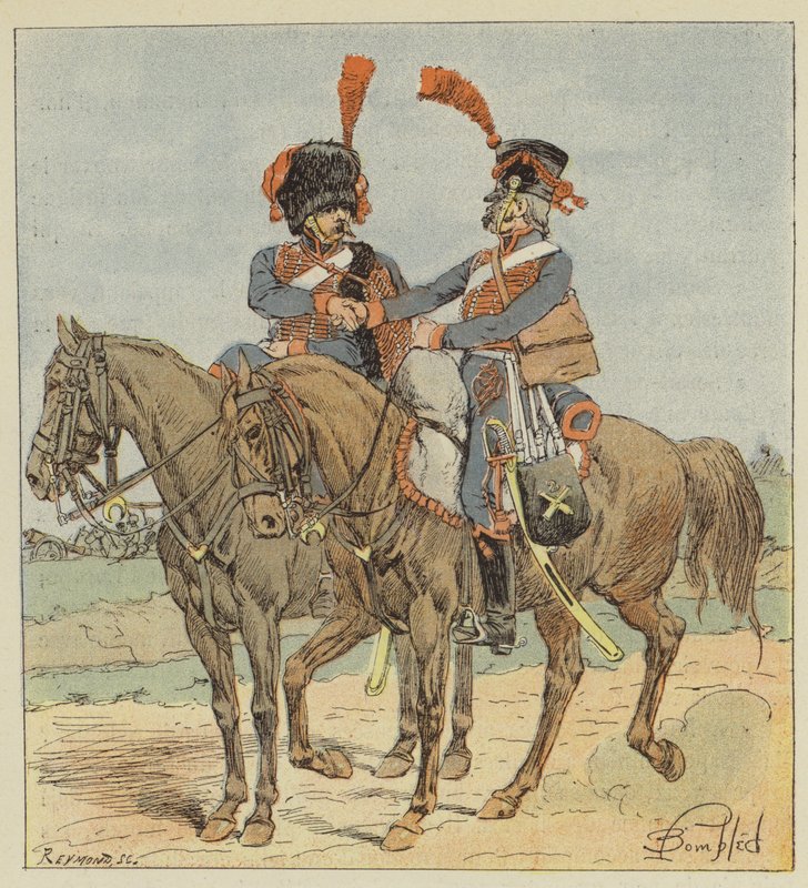 Muhafız ve hattın at topçusu by after Louis Charles Bombled