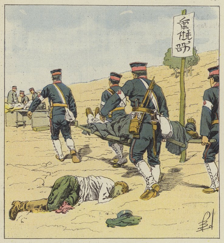 Japon sedye taşıyıcıları by after Louis Charles Bombled