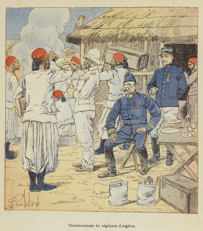 Cezayir alayının kantonu by after Louis Charles Bombled