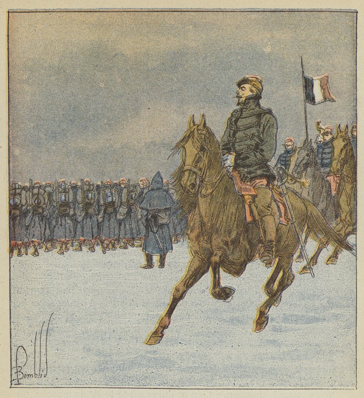 Chanzy ve ekibi, 8 Aralık savaşından önce savaş hattını geçti by after Louis Charles Bombled