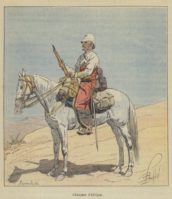 Afrikalı avcı by after Louis Charles Bombled