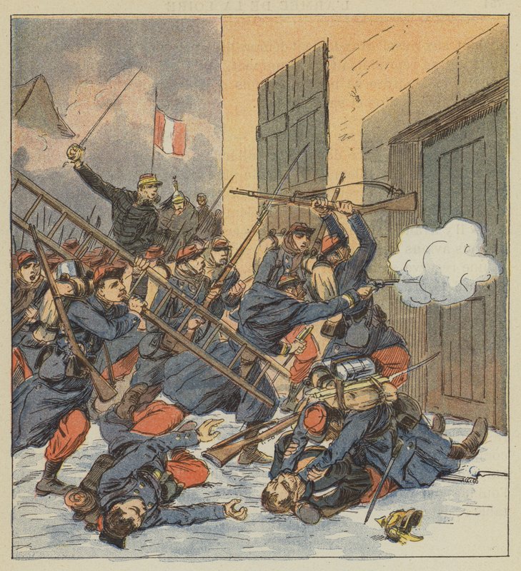 Combat de Droue, General Gougeard bir piyade sütununun başında seçildi by after Louis Charles Bombled