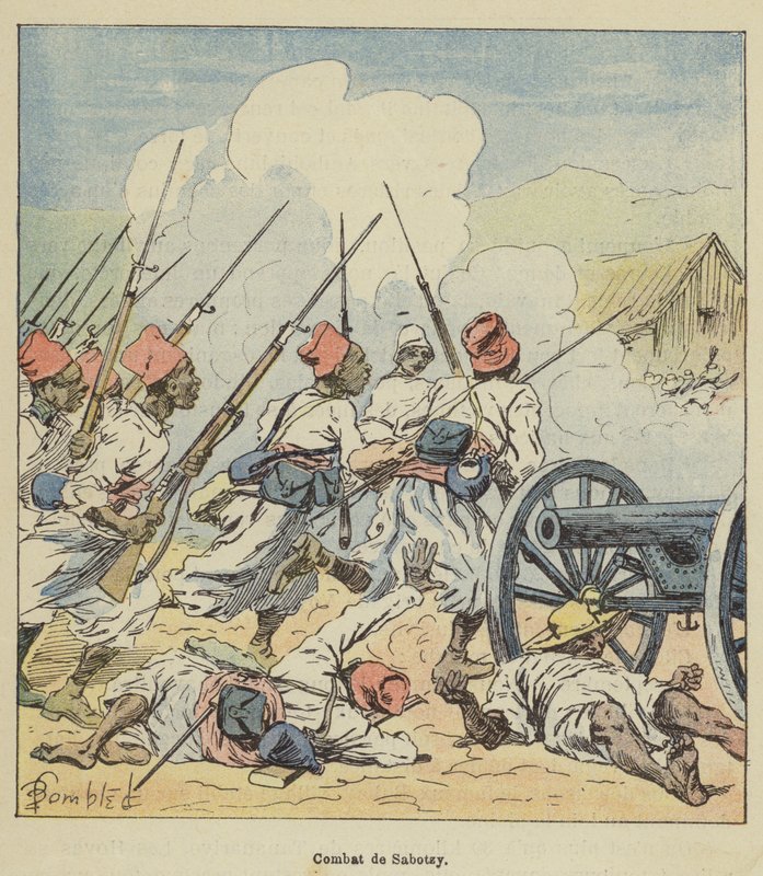Sabotzi dövüşü by after Louis Charles Bombled