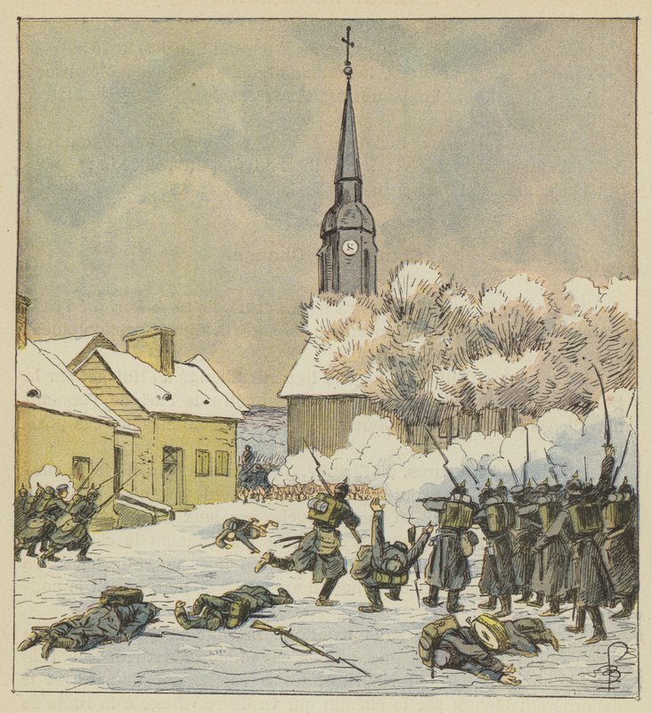 Değişim köyünde 62. ve 37. yürüyüşlerin muharebesi by after Louis Charles Bombled