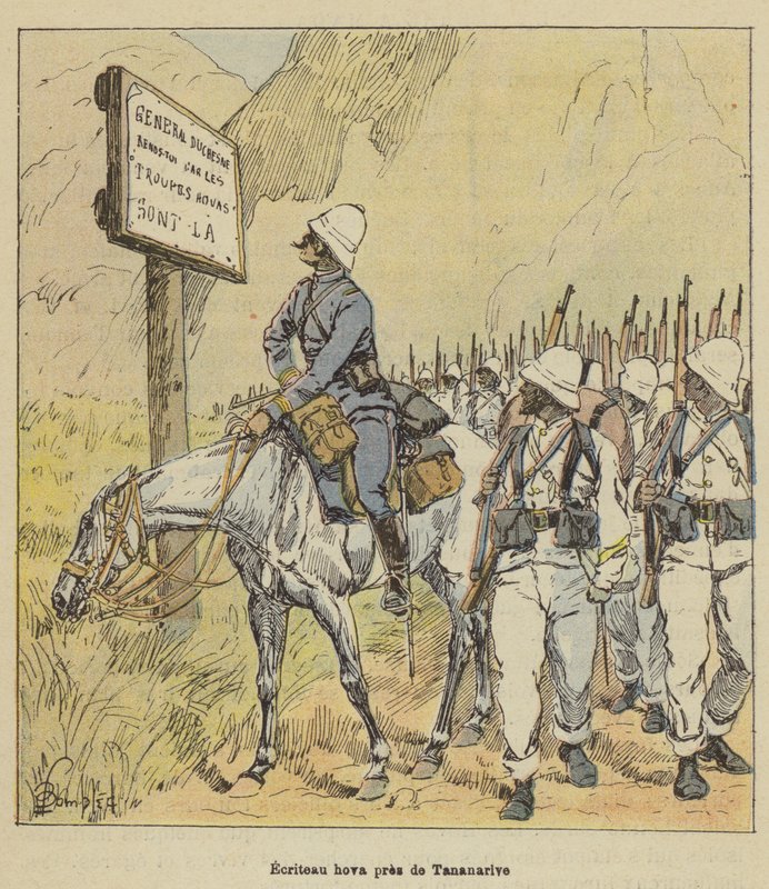 Antananarivo yakınlarındaki Hova tabelası by after Louis Charles Bombled