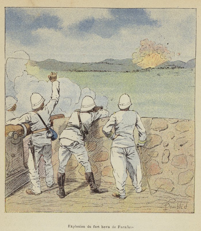 Farafate kale hovasının patlaması by after Louis Charles Bombled