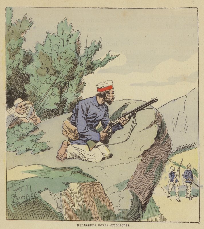 Hovas pusu piyade by after Louis Charles Bombled