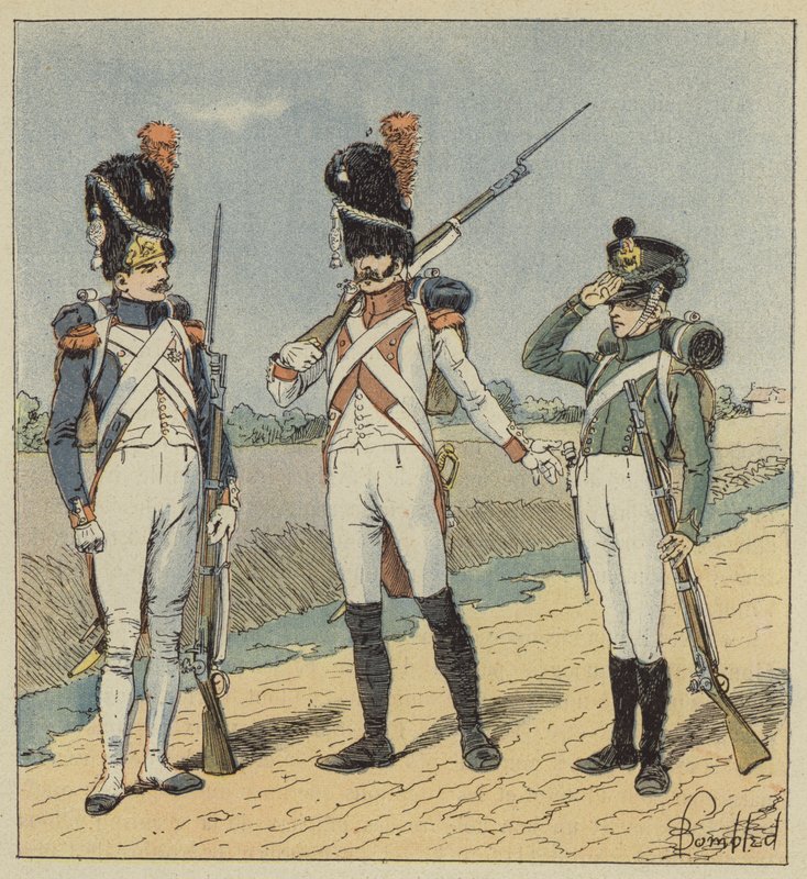 İmparatorluk Muhafızları, Grenadiers, 1. alay, 2. alay, koğuş by after Louis Charles Bombled