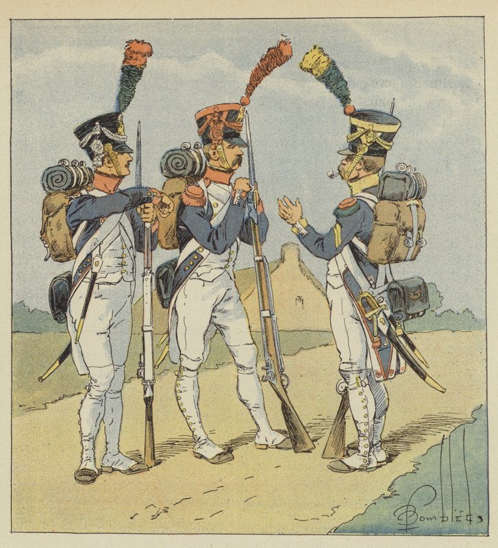 Hat piyade, Fusilier, Grenadier, Voltigeur by after Louis Charles Bombled