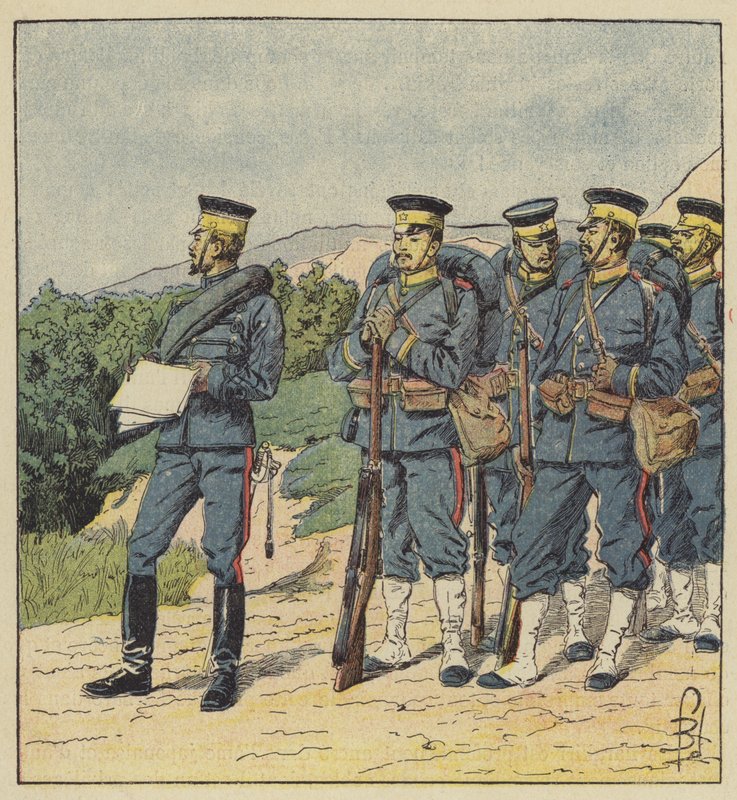 Japon hattı piyade by after Louis Charles Bombled