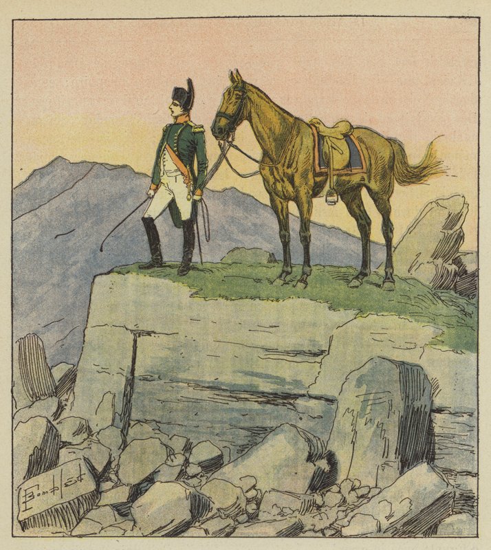 Harabelerin ortasında imparator by after Louis Charles Bombled