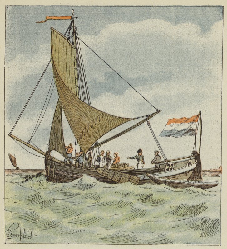 İmparator Hollandalı bir pilota bir tekne bağışladı by after Louis Charles Bombled