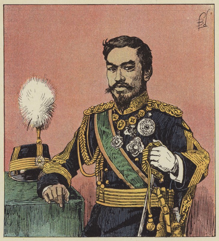 Japonya İmparatoru Mikado Mutsu-Hito by after Louis Charles Bombled