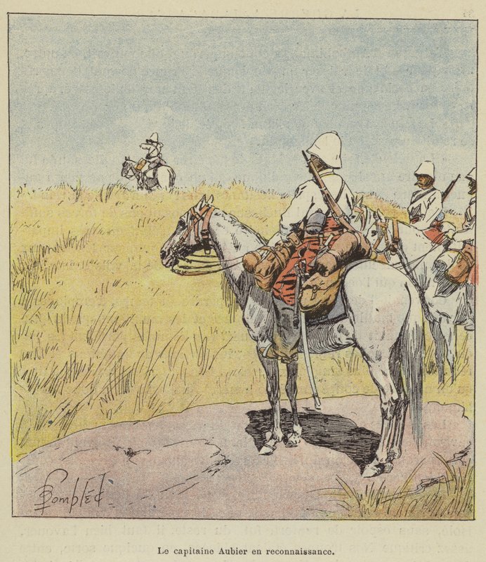 Kaptan Aubier keşifte by after Louis Charles Bombled