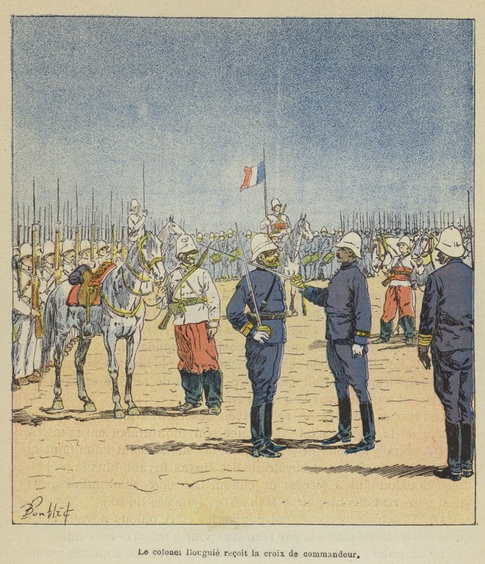 Albay Bouguie Komutanın Haçını aldı by after Louis Charles Bombled