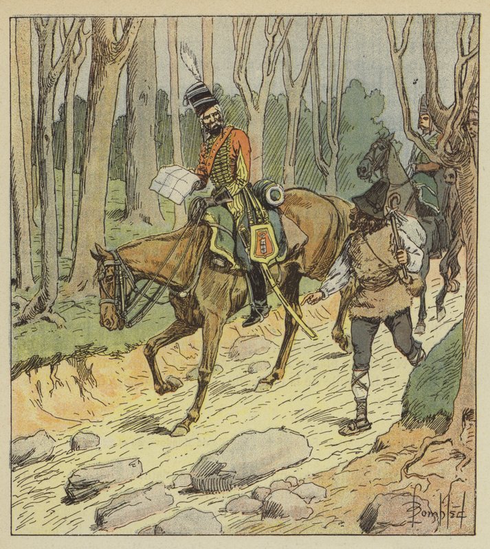 General Stengel mükemmel bir hafif süvari subayıydı. by after Louis Charles Bombled